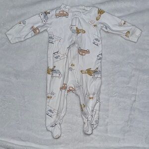 Baby One Piece with Car and Helicopter Print